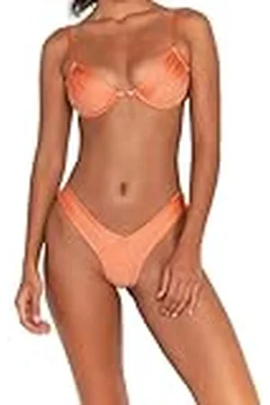 FAE House - Sheridan Bikini Top - Mars - Luxe Dames Zwemmode - Levendig Koraal - 100% Duurzame stof - Koude handwas - Maat XL