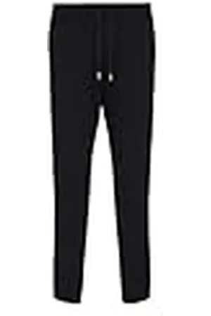 Armani Exchange Katoenen joggingbroek voor heren met verticale logo-tape, , XXL