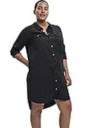 VERO MODA Dames Vmsila Ls Short Dress Mix Ga Curve Noos Jurk, , 46