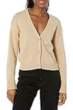 Amazon Dames Relaxed Fit V-hals Cropped Cardigan, , Small