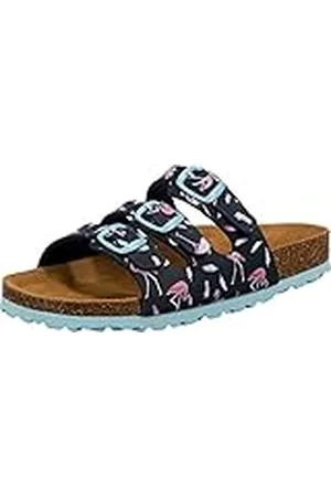 LICO Bioline Flaminco Dames Pantoffel, Marineblauw/felroze, 38 EU