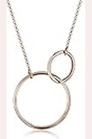 Elli Dameshalsketting met ronde hanger Geo Trend in 925 sterling zilver, 45 cm lang, 45 cm, Facetgeslepen, Geen edelsteen