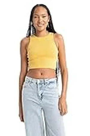 DeFacto Dames crop tops tank top sport tops dames trendy dames tops voor sportieve stijlen veelzijdig combineerbare dames top, , XL
