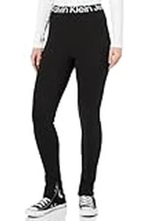 Calvin Klein Jeans Dames Logo Tape Milano Leggings Gebreide Broek, ., XS