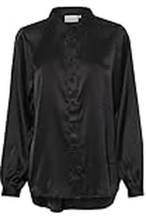 Kaffe Dames T-shirt, elegant, lange mouwen, zwart