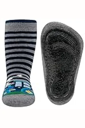Ewers Stopper sokken Trecker, sokken met antislip zool voor jongens, antislip sokken met rubberen zool, MADE IN GERMANY, 1 paar antislip kindersokken voor jongens, maat 29-30