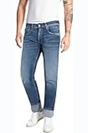 Replay Grover Slim Straight Leg Jeans voor heren, , 36W x 34L