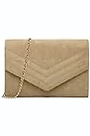 MISS LULÙ Clutch Schoudertas voor dames, klassiek van suède, elegante tas