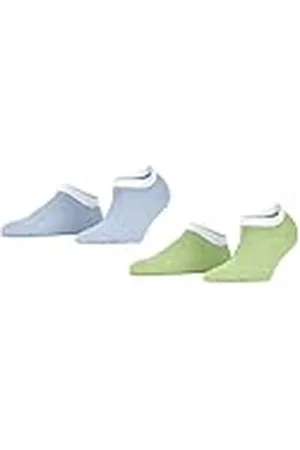 ESPRIT Fine Stripe 2-Pack Vrouwen Sneakersokken Duurzaam Biologisch Katoen Zwart Blauw Meer kleuren damessokken dun met patroon admend set Multipack 2 Paar