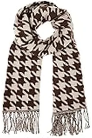 VERO MODA VMSILJA Scarf Boo sjaal voor dames, koffiebon/detail: Oatmeal/Houndstooth, eenheidsmaat, , Eén Maat
