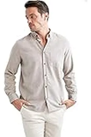 DeFacto Heren shirt met lange mouwen voor heren ( , 3XL), , 3XL