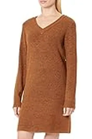 Pieces® Dames PCELLEN LS V-hals Knit Dress NOOS BC jurk, Mocha Bisque, S