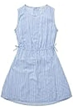 TOM TAILOR Meisjes 1036164 Kinderjurk, 31695-Blue Tie Dye Stripe, 158, , 158 cm