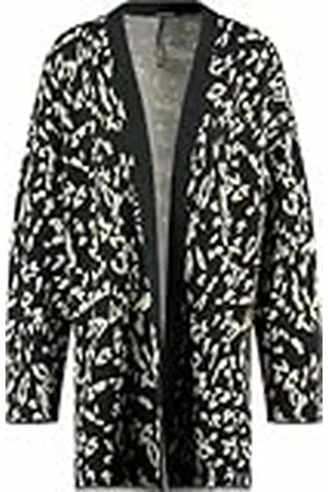 Taifun 632400-15305-1102 Cardigan, zwart met motief, 42 dames, , 40