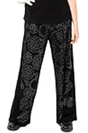 Mamatayoe Cartoon, lange broek, , voor dames, zwart, herfst en winter, vloeiende Rome broek met elastische tailleband, casual stijl., , M