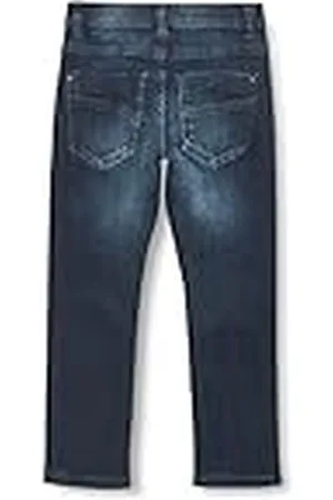 QS by s.Oliver Junior Jeans, Pelle Regular Fit, Jeans, Skinny Regular Fit Kinderen, Dark Blue Denim, 98, Donker blauw denim, 98