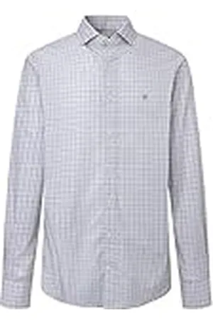 Hackett Heren Melange Two Col Chk Shirt, , XXL