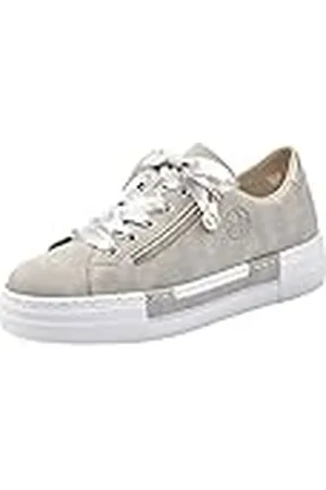 Rieker Dames Frühjahr/Sommer N49c2 Low-Top Sneakers, Grey Cement Silver 40, 38 EU