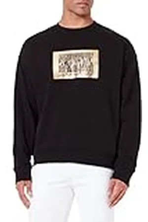Roberto Cavalli Heren sweatshirt, 900 cm, zwart, XL