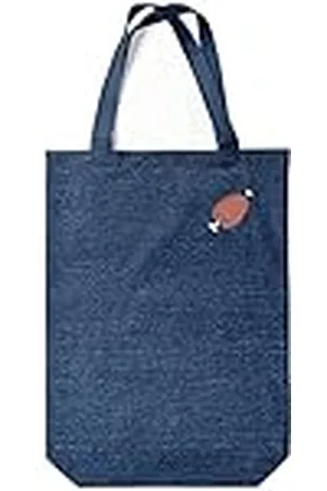 Green Fish Denim-draagtas, bedrukt, boodschappentas, machinewasbaar, opvouwbaar, handtas van jeans met handgrepen, 22 x 26 cm, , Eén maat, modern