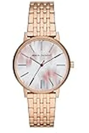 Armani Exchange Dameshorloge met drie wijzers, roségoud, AX5589
