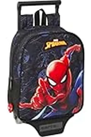 Safta Spiderman Attack kleuterschoolrugzak met trolley, ideaal voor kinderen van verschillende leeftijden, comfortabel en veelzijdig, kwaliteit en duurzaamheid, 22 x 10 x 27 cm, , M, Casual