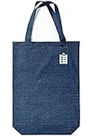 Green Fish Denim-draagtas, bedrukt, boodschappentas, machinewasbaar, opvouwbaar, handtas van jeans met handgrepen, 22 x 26 cm, , Eén maat, modern