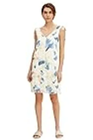 TOM TAILOR Dames Jurk met strikdetail 1032230, , 38