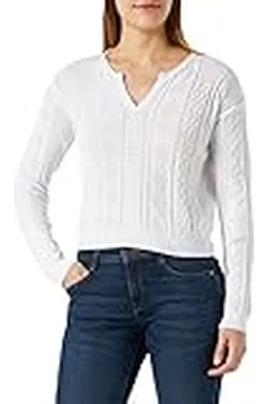 Blauer Gebreide trui met ronde hals, , M voor dames, , 38 NL