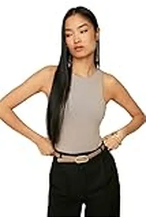 Trendyol Dames Woman Fitted Bodycon Crew Neck Woven Blouse Shirt, , L, , L