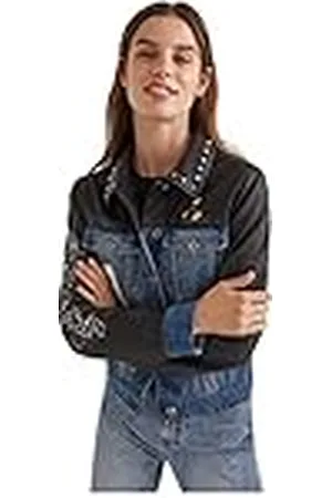 Desigual Chaq_Mickey World Faux Leather Jacket voor dames, , S