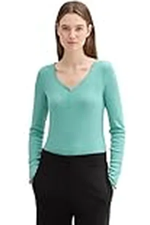 TOM TAILOR T-shirt met lange mouwen voor dames, , XXL