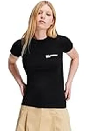 Karl Lagerfeld Klj Slim Fit Tee T-Shirt Dames, BLACK,XS