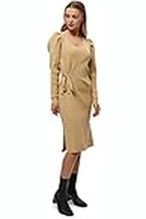 Minus Maranola Knit Casual damesjurk, Nomad Sand Melange, XXL