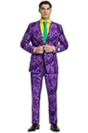 OppoSuits Joker voor heren - gelicentieerde superheldenkostuums volledig pak: jas, broek en stropdas, , 60