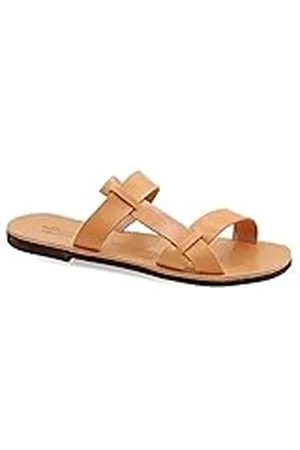 Emmanuela Handcrafted For You 41 Emmanuela Antieke Griekse lederen sandalen voor mannen, hoogwaardige handgemaakte open teen heren sandalen, glijbaan op zomerschoenen, glijschietende sandalen