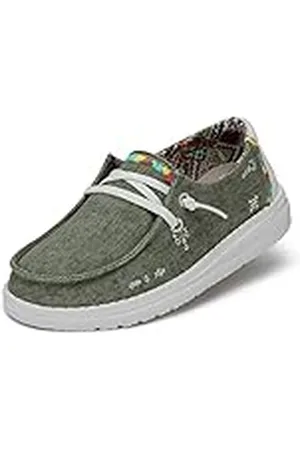 Hey dude Wendy Youth Boho Moccasin, Olive, 33 EU, , 33 EU