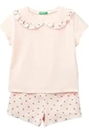 Benetton Pig(T-shirt + short) 30960P061 pyjama-set, lichtpoeder 21 W, XS voor meisjes, , XS