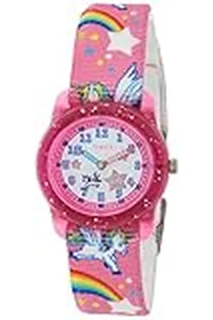 Timex Unisex kinderen analoog kwartshorloge met stoffen armband, Pink Unicorn, band