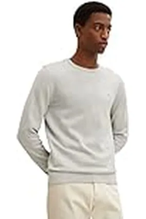 TOM TAILOR Uomini Basic gebreide trui met ronde hals 1032016, , XXL