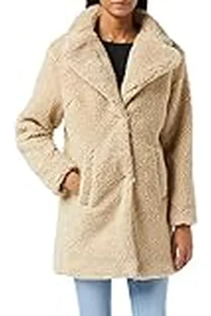 Urban classics Oversized sherpa winterjas voor dames, mantel met haak en oogsluiting, maat XS tot 5XL, , 5XL Grote maten