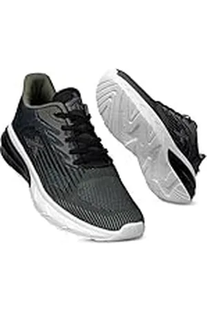 VECTOR X Defence Running/Jogging Shoe for Mens and Boys (Black/White, Size EU 41, UK 7, US 8) | Material: Ethylene Vinyl Acetate | Lace-Up