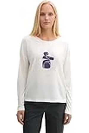 TOM TAILOR T-shirt met lange mouwen voor dames, , 3XL