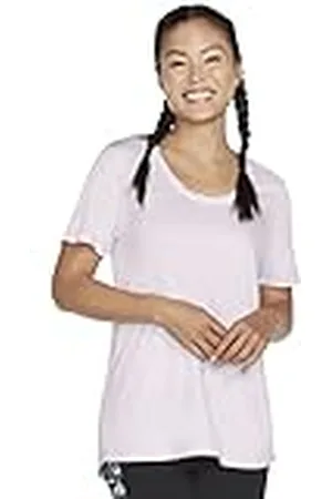 Skechers Vrouwen Diamond WASH Hatha Scoop Neck Tuniek TEE T-Shirt, Orchid Hush, Medium