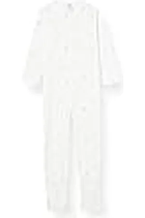Sanetta Lange overall voor babymeisjes, allover beige pyjama voor kleine kinderen, , 98 cm