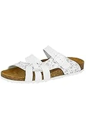 LICO BIOLINE FLORA Dames Instapschoenen, Wit/zilver, 37 EU