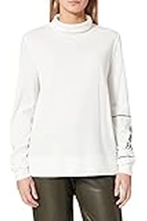 Comma, CI Dames T-shirt met lange mouwen, 01E0 woording print slee, 40