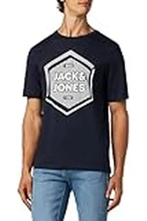 JACK & JONES Heren Jjstein Tee Ss Crew Neck T-shirt, , M