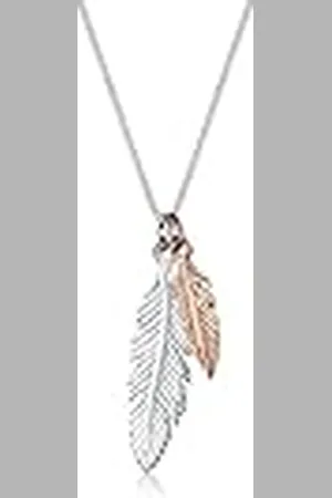 Elli Halsketting Dames Veder Hanger Boho Look Trend Bicolor in 925 Sterling