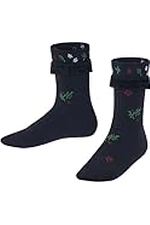 Falke Unisex kinderen Country Flower duurzame katoenen wol halfhoog met patroon 1 paar sokken, , 39-42